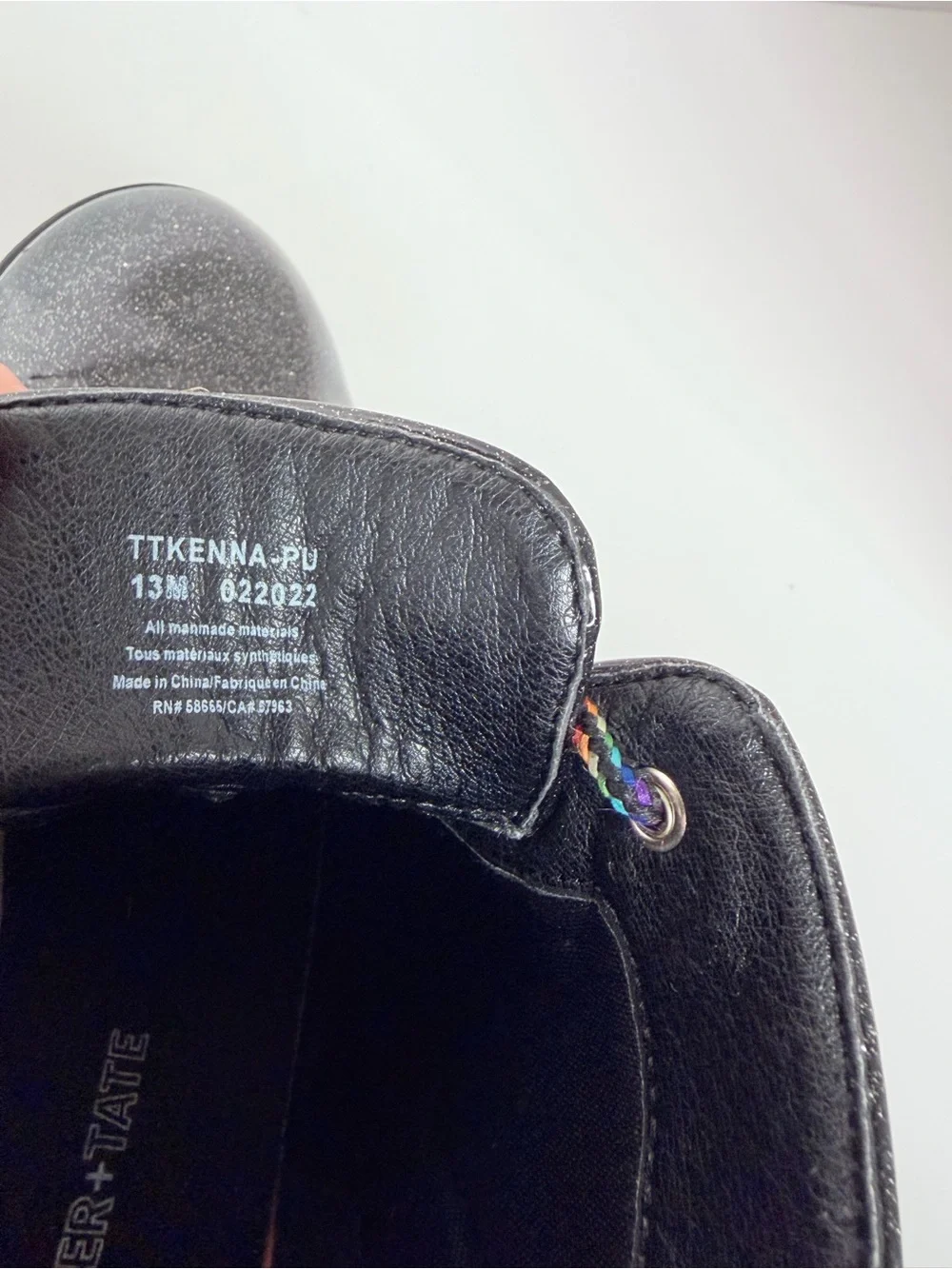 Tucker And Tate Combat Boots Kenna Glitter Shoes Rainbow Lug Sole Black Size 13